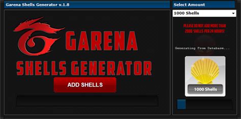 garena shells generator.